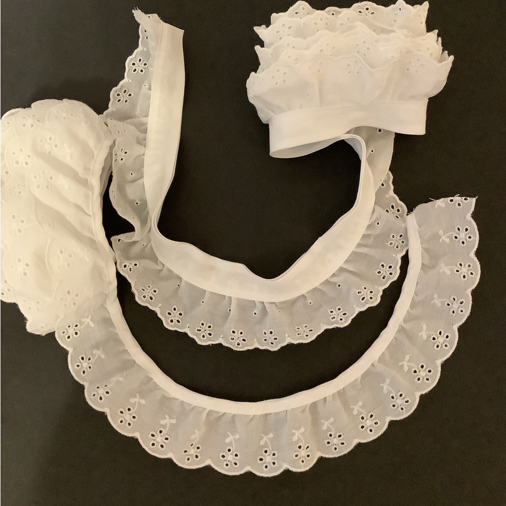 Vintage Eyelet Trim 2 Styles 6.5+ Yards Total, White